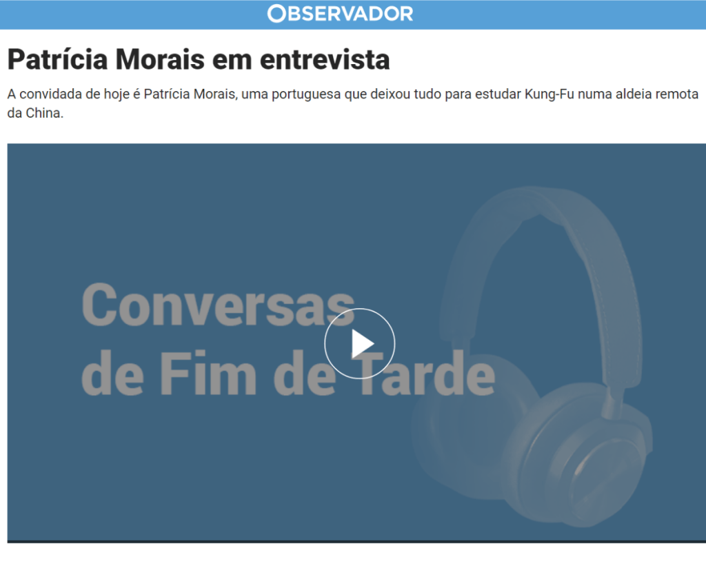 Patricia Morais KUNG FU Observador