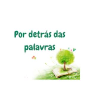logo por detrás das palavras