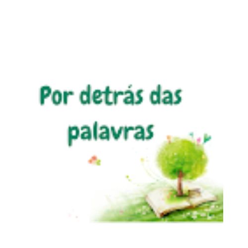 logo por detrás das palavras