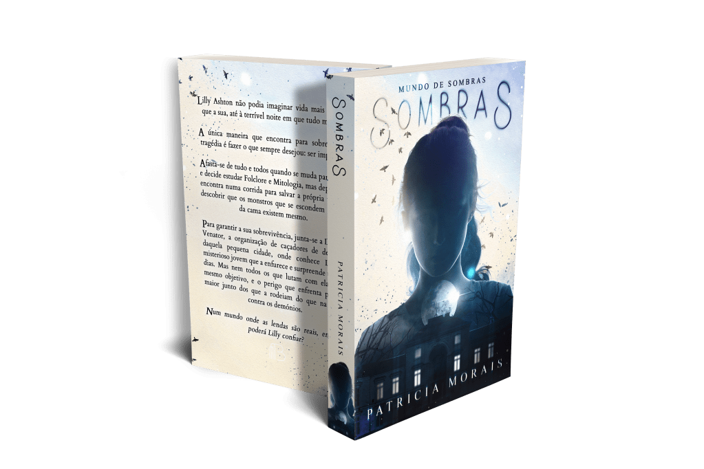 Capa e contracapa de Sombras de Patricia Morais