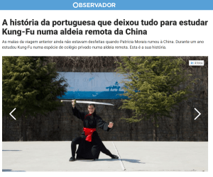 Patricia Morais KUNG FU Observador