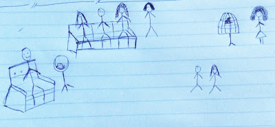 Escrever cenas de grupo desenho